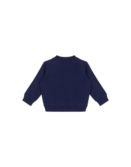 Felpa blu per neonati MNF060 LCA40 40016 MOSCHINO