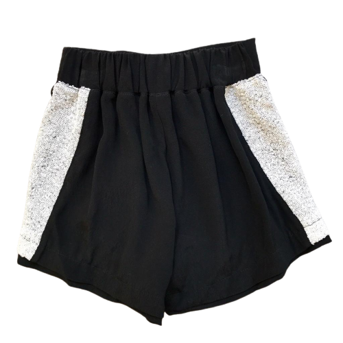 Shorts bambina con bande paillettes
