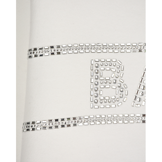 Felpa bianca con strass