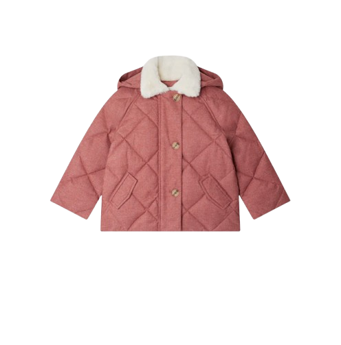 Piumino Janice con collo in pelliccia sintetica W05GOUW00010 029C BONPOINT