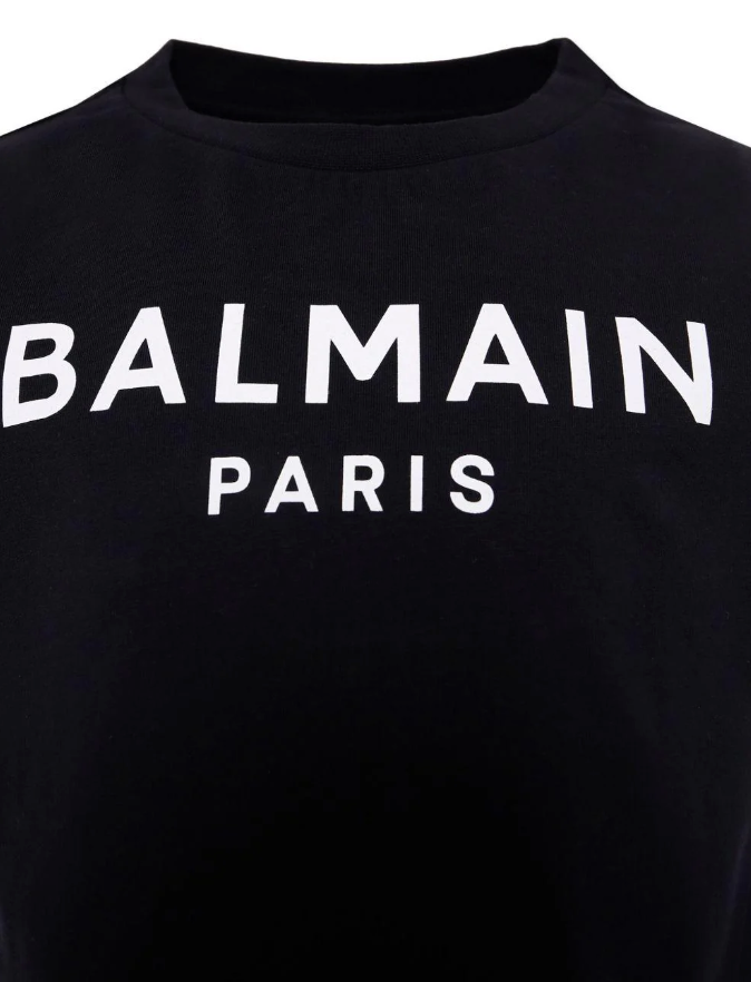T-shirt con stampa per bambini BX8P01 Z3186 930BC BALMAIN