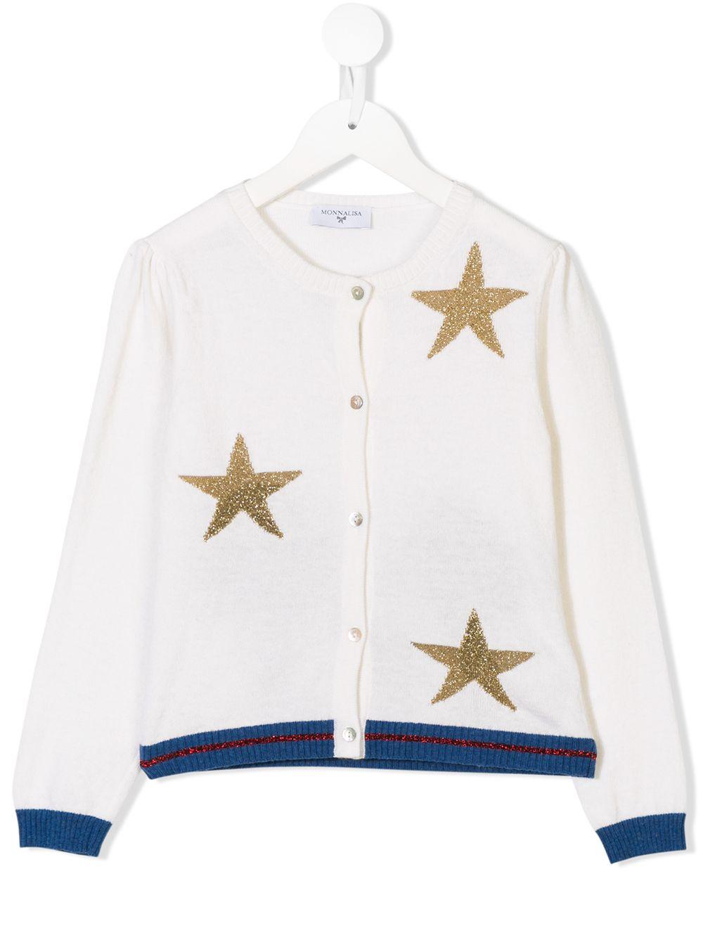 Cardigan con stelle all-over