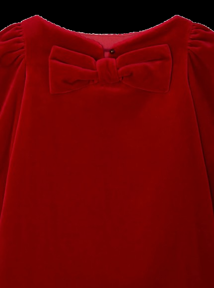 Abito Jove con laccio sul retro in velluto di cotone biologico N05GDRW00038 051E BONPOINT