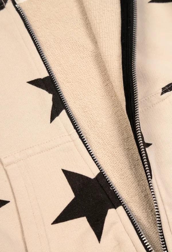 Felpa con cappuccio e zip NU2327 SMOKEY NATURAL NUNUNU