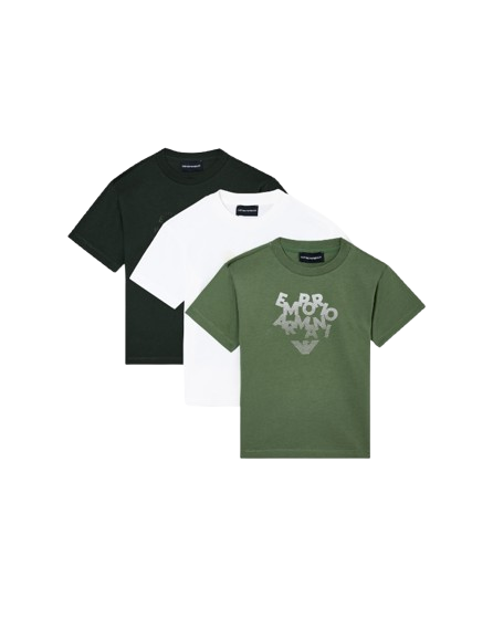 Pack 3 T/shirt in jersey stampa logo EB001319 AF14503 M7053 ARMANI JUNIOR