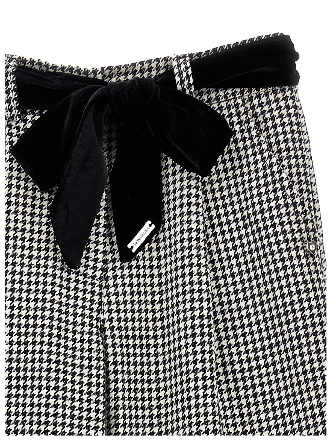 Pantaloni con fiocco in vita 71F402 6219 0150 MONNALISA
