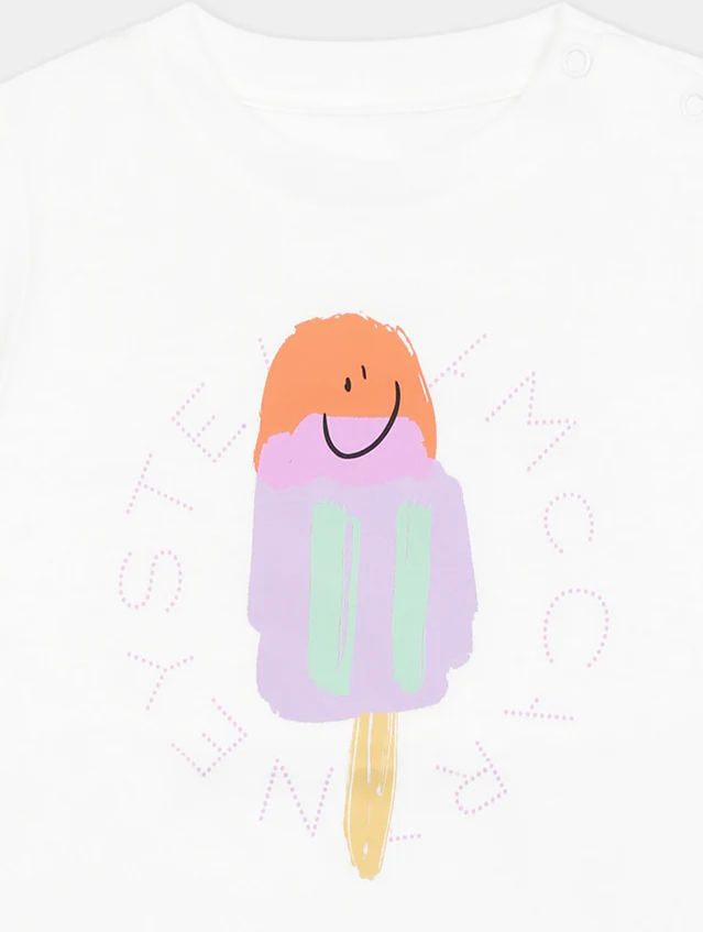 T-shirt bianca per neonata