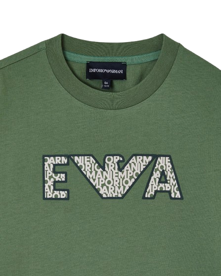 T-shirt in jersey con ricamo del logo EB000948 AF14503 U7173 ARMANI JUNIOR