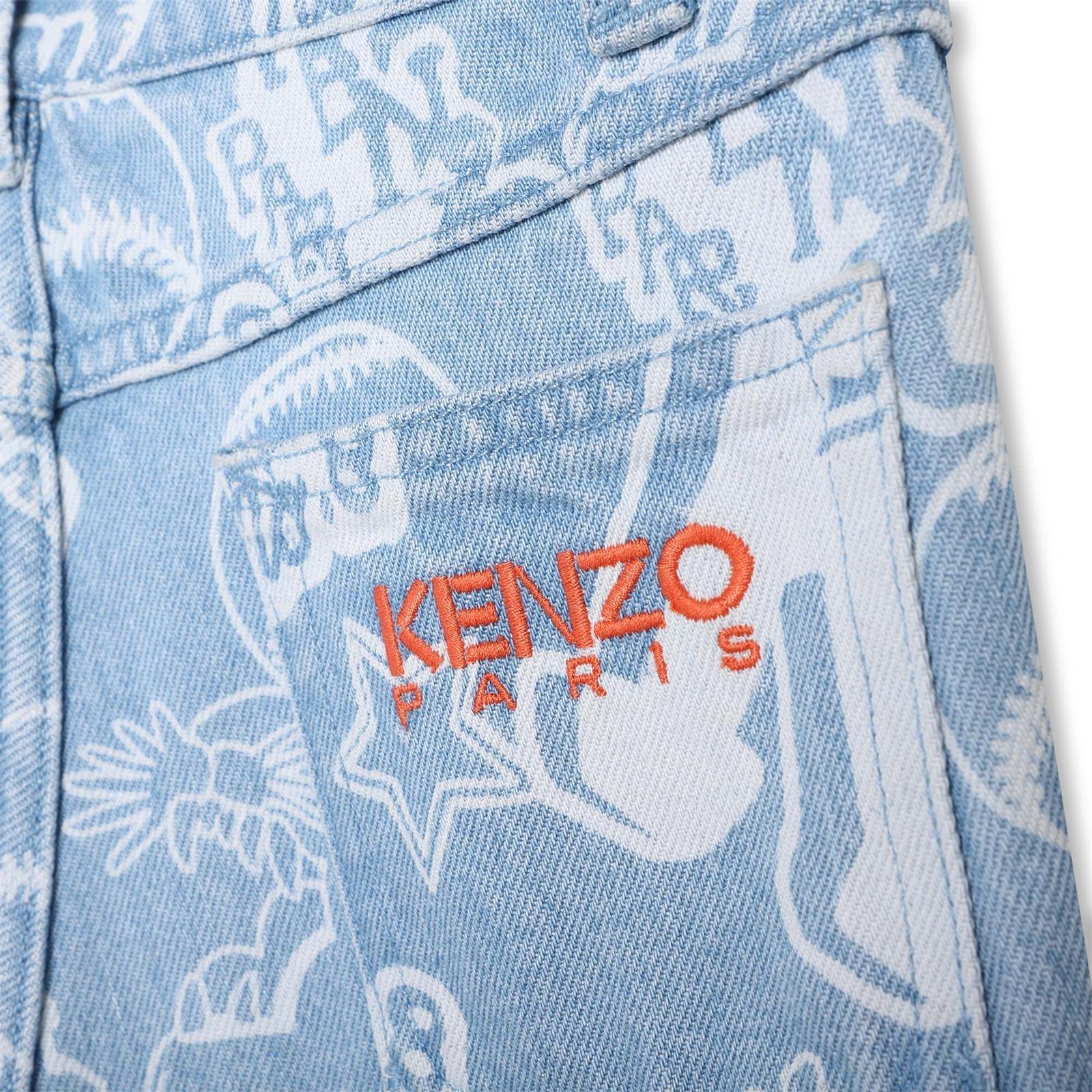 Jeans dritti con stampa grafica