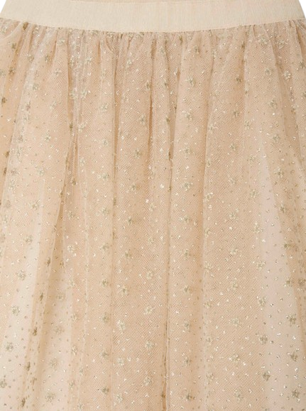 Gonna a pois con elastico in vita in tulle ricamato N05GSKW00012 132 BONPOINT