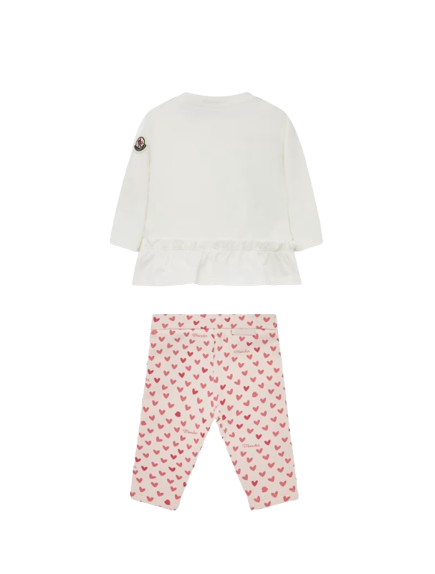 Set in cotone con stampa cuore K2951 8M00009 89AUM F00 MONCLER