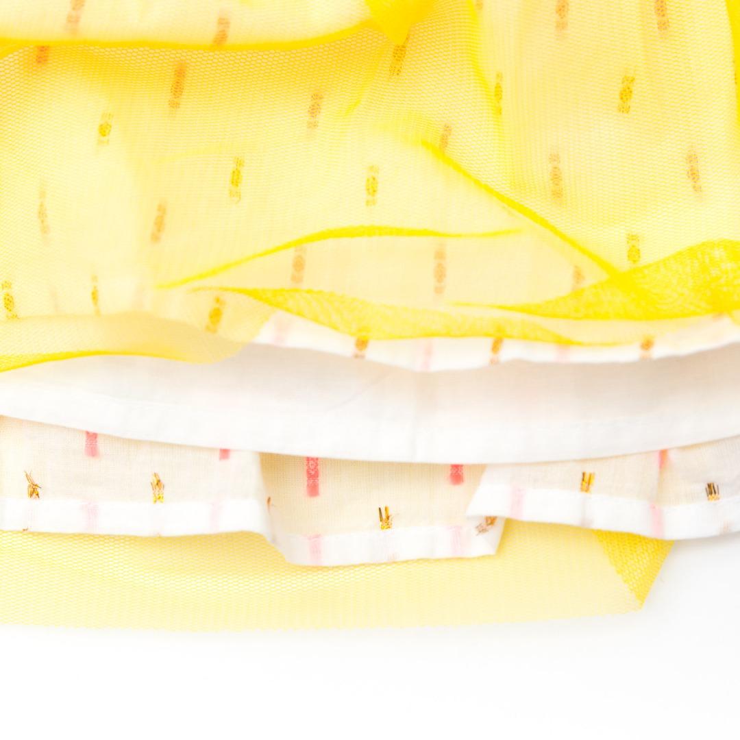 Gonna giallo con tulle