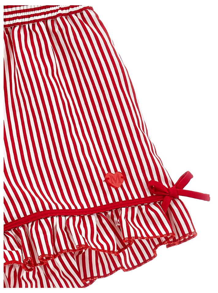 Shorts rigati con fiocchini