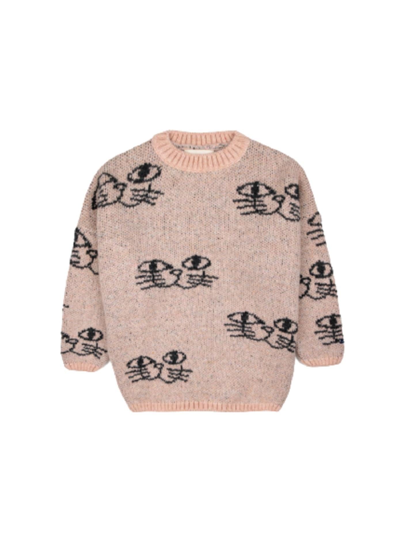 Maglione con stampa grafica 223AC117 PINK BOBO CHOSES