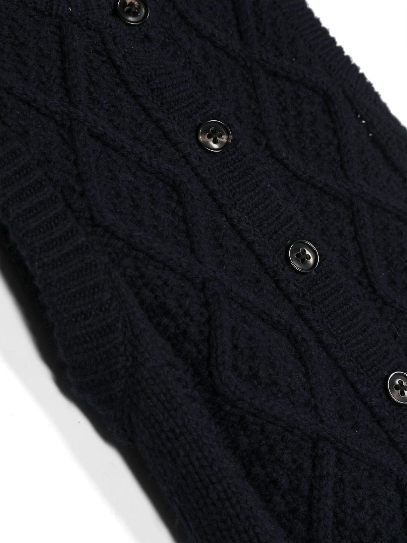 Gilet navy in maglia lavorata
