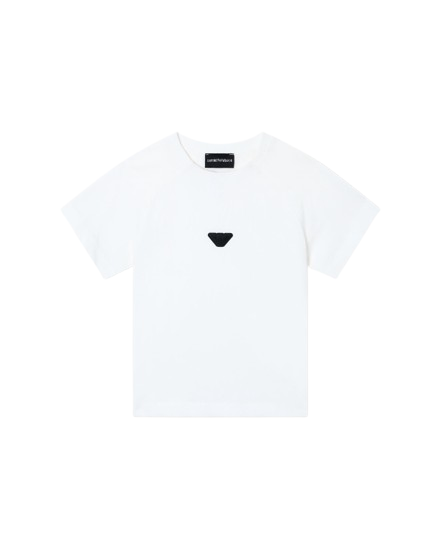 T-shirt in jersey pesante con toppa micro aquila EB000943 AF13715 U0003 ARMANI JUNIOR