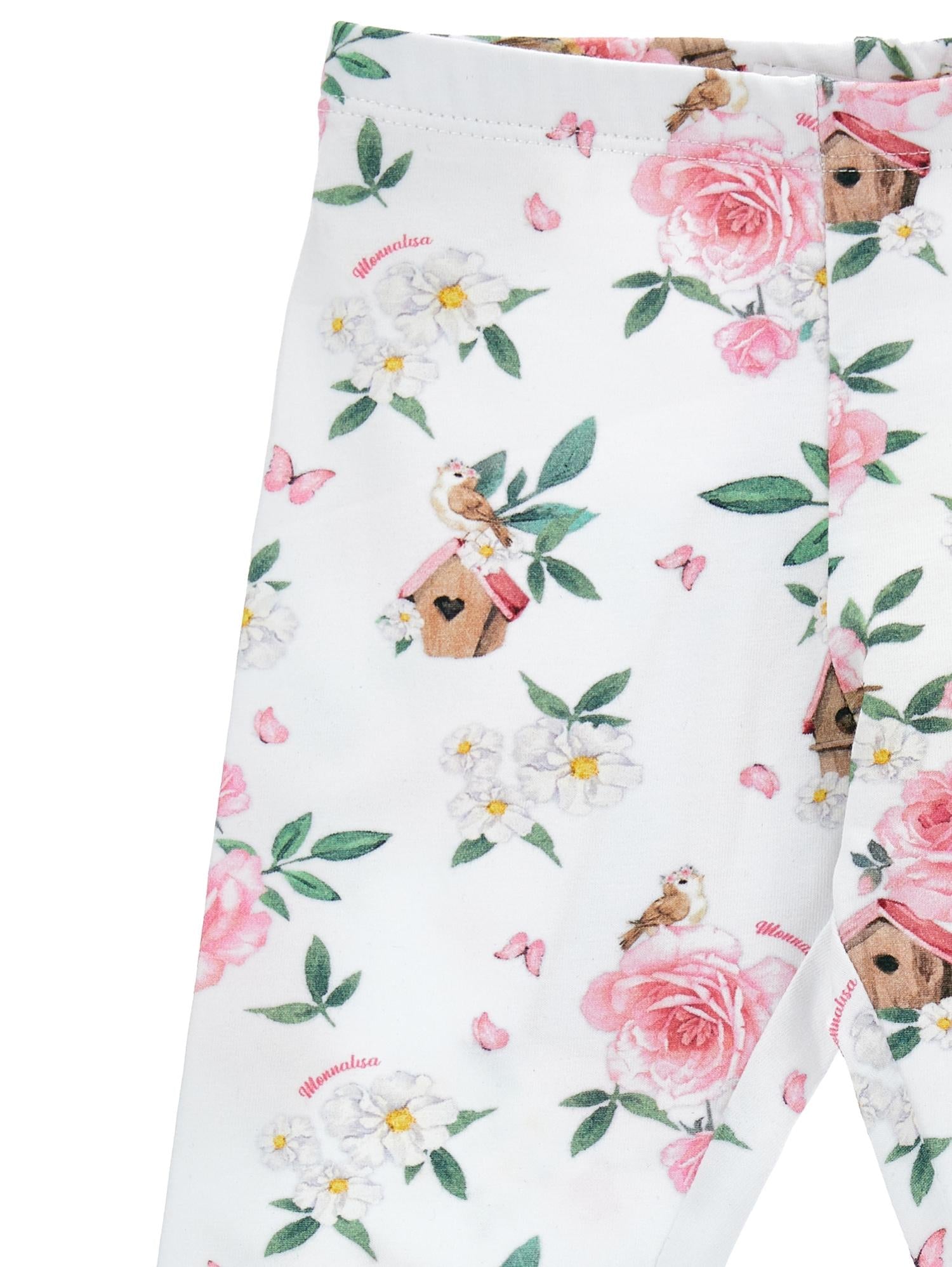 Leggings cotone stampa floreale