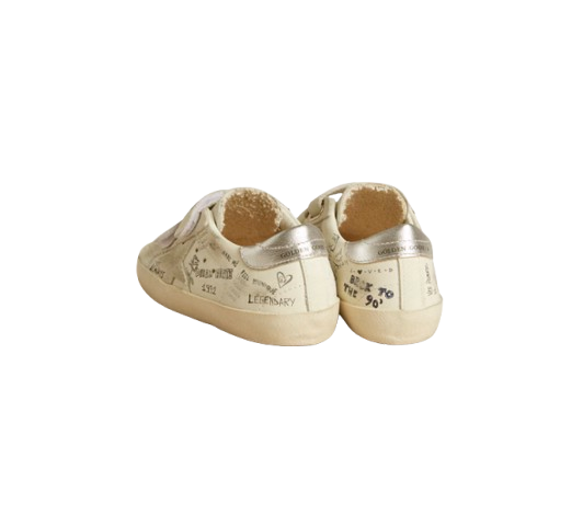 Old School Young con stella in suede e talloncino in pelle laminata GYF00111 F006766 10273 GOLDEN GOOSE
