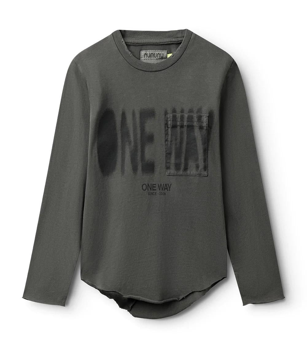 T-shirt con stampa NU3947 GRAPHITE NUNUNU