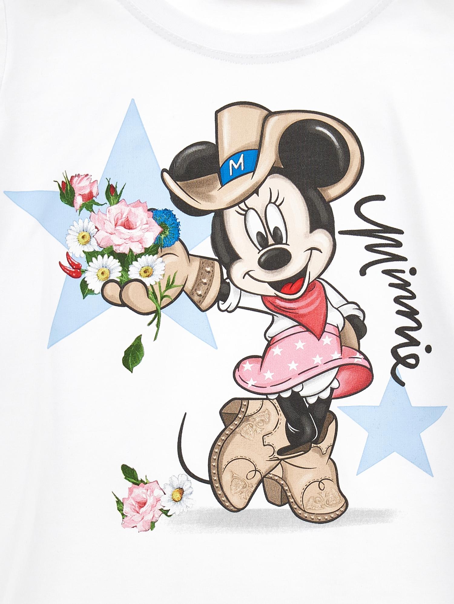 T-shirt cotone organico stampa Minnie