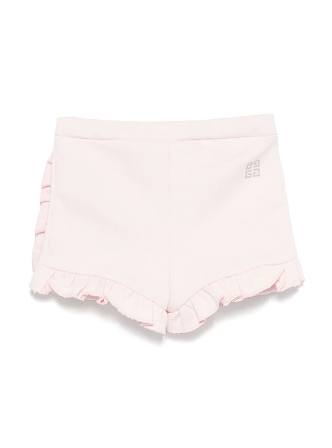 Shorts rosa per neonata con logo