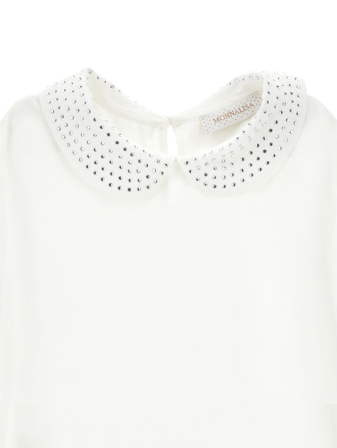 Camicetta elegante strass 79F301 6087 0001 MONNALISA