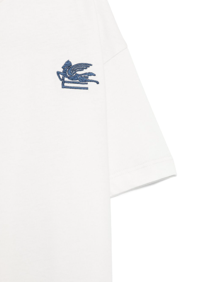 T-shirt con ricamo Pegaso