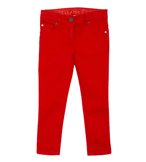 Pantalone cotone rosso bimba 471600 SJK58 6564 STELLA McCARTNEY
