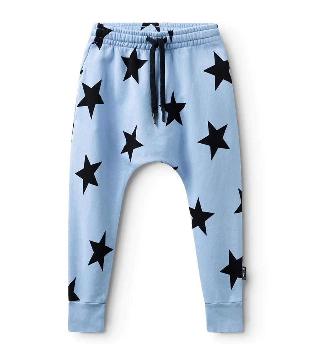 Pantaloni larghi con stampa stelle NU2345 FOGGY BLUE NUNUNU