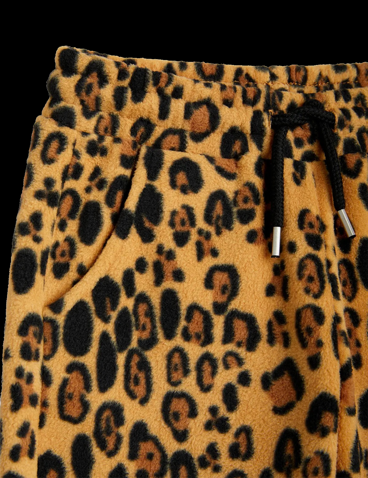 Pantaloni in pile stampa maculata 1000005913 BROWN MINI RODINI