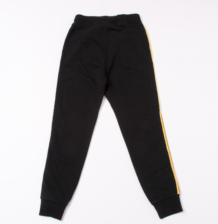 Pantaloni bande al lato oro