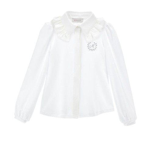 Camicia stretch cotone organico strass