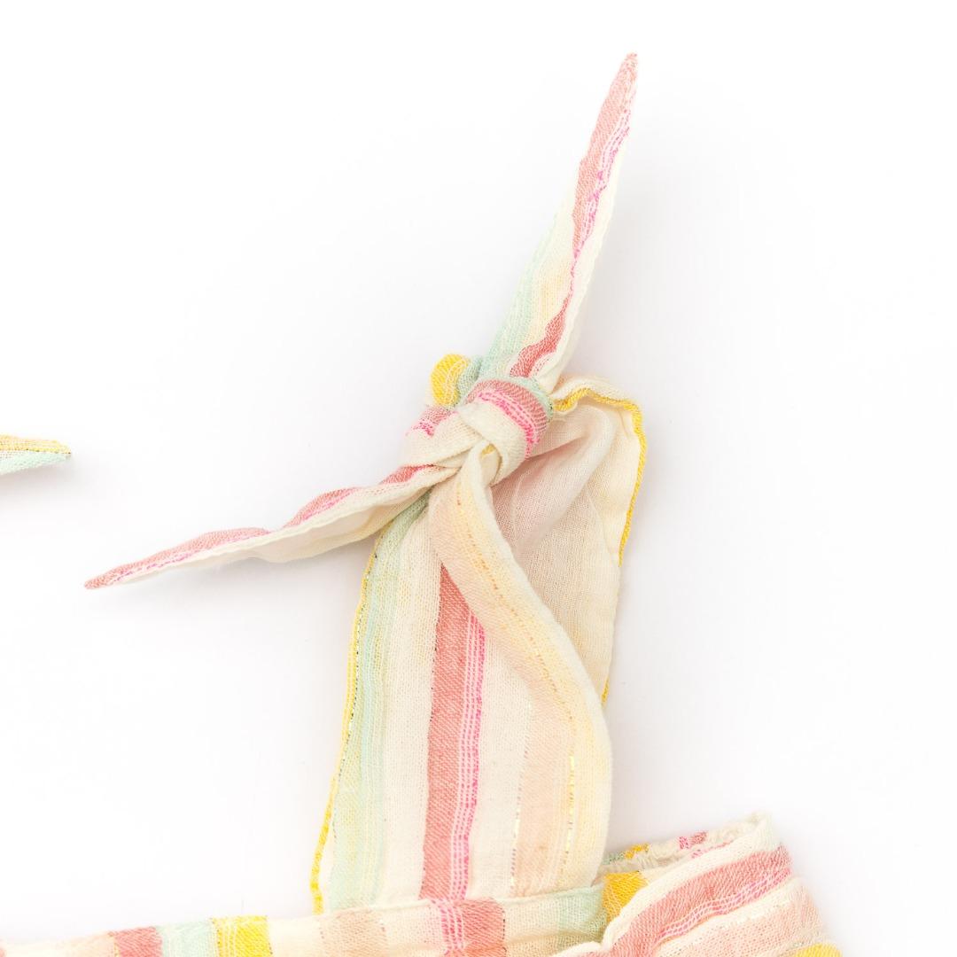 Top bambina a righe multicolore