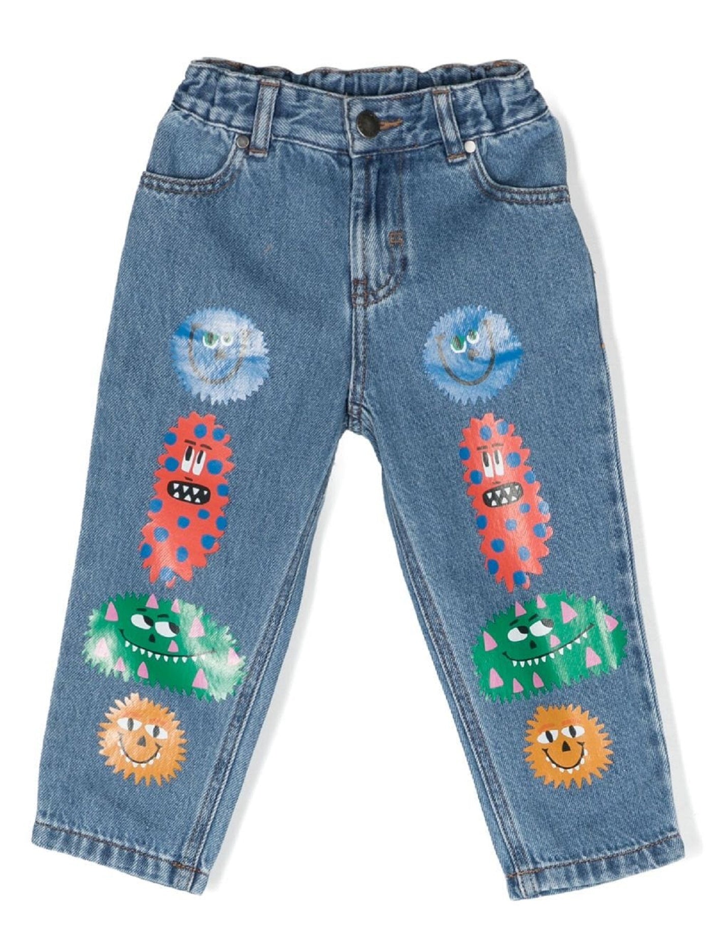 Jeans con stampa Monster