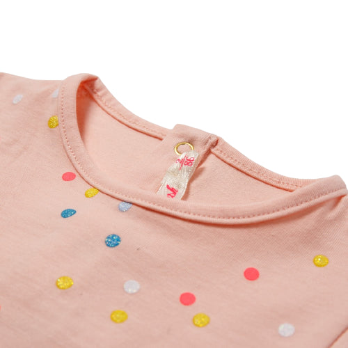 T-shirt neonata con stampa multicolore