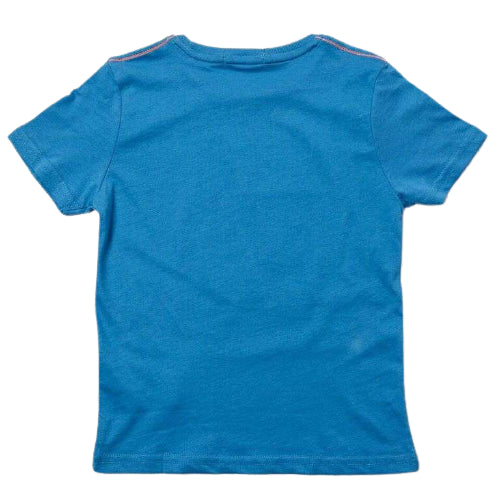 T-shirt bambino blu con stampa