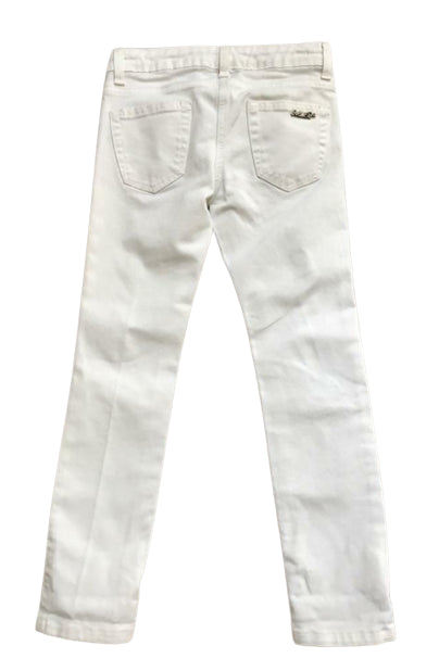Pantaloni bianchi effetto delave