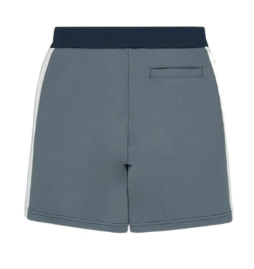 Shorts blu con design color-block