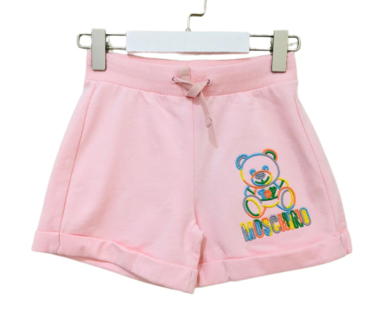 Shorts bambina rosa in cotone