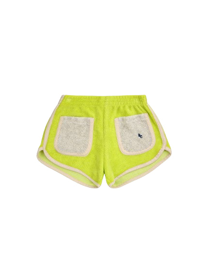 Shorts in spugna verde