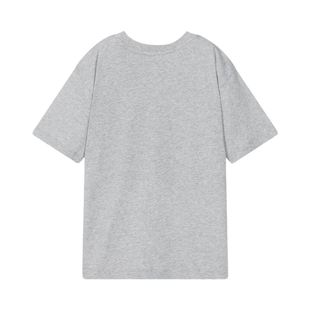 T-shirt per teenager in cotone grigio mélange