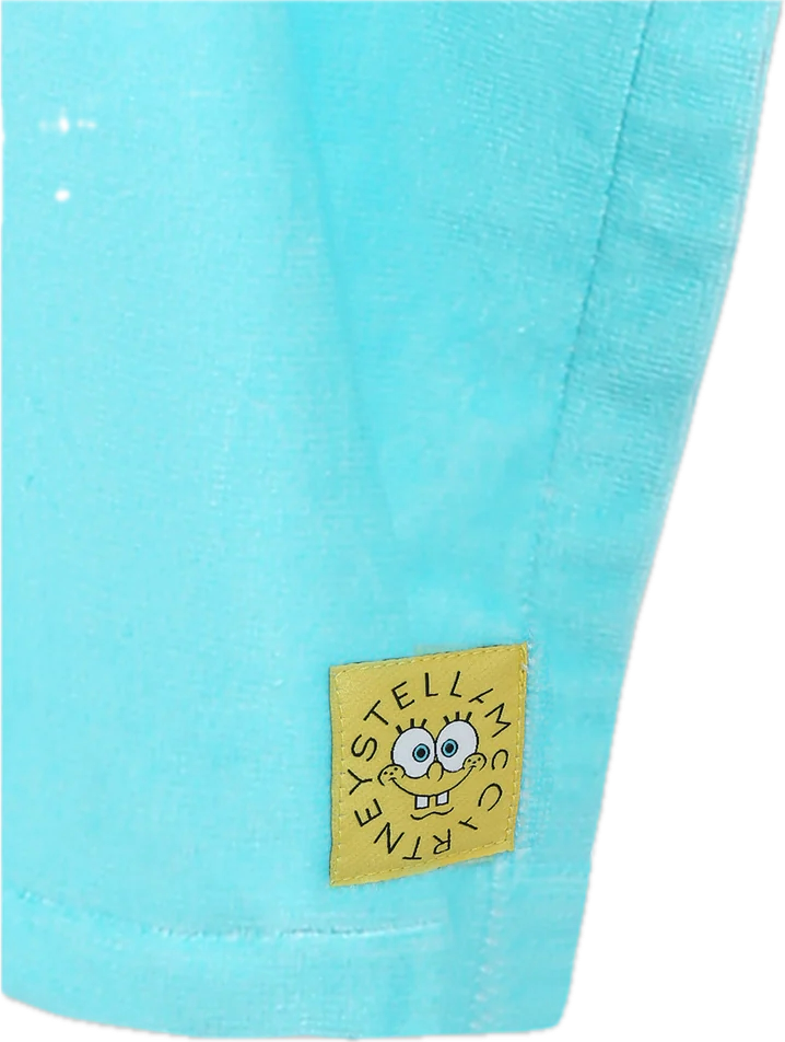 Accappatoio celeste per bambini con SpongeBob