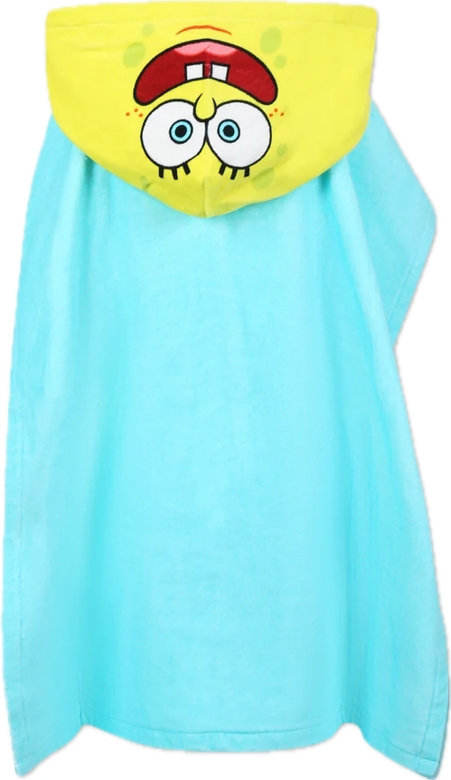 Accappatoio celeste per bambini con SpongeBob