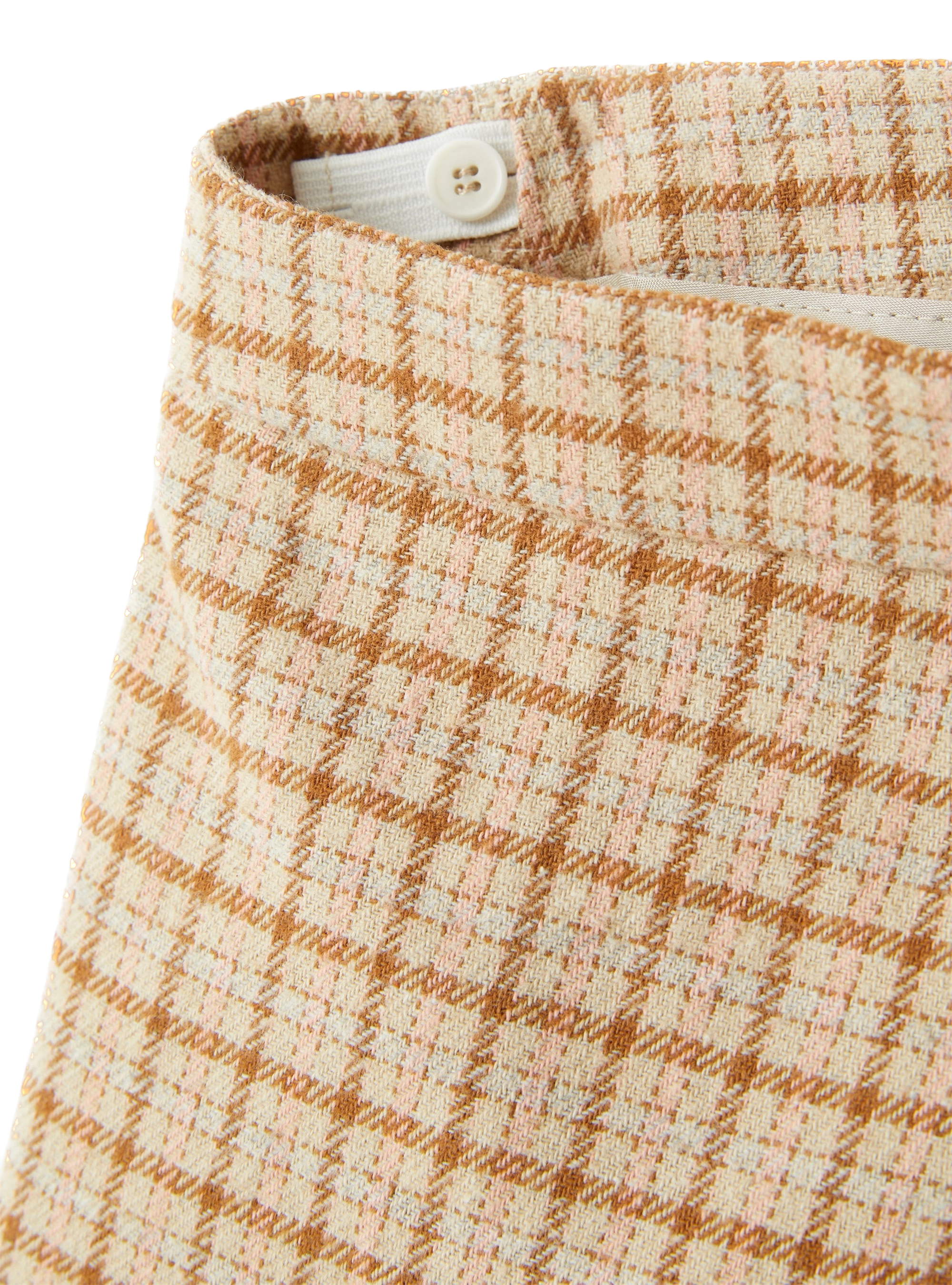 Shorts a quadretti con frange A23PS089C3146030 Il gufo