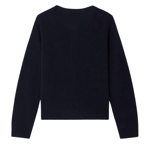 Cardigan Marisha blu navy con ciliegie e perle ricamate a mano in cashmere W06GCAK00023 070 BONPOINT 