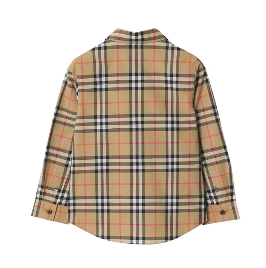Camicia di cotone a quadri 8117166 B9368 BURBERRY 