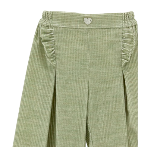 Pantalone Palazzo Velluto Volant 37H400 8852 024M MONNALISA 