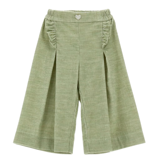 Pantalone Palazzo Velluto Volant 37H400 8852 024M MONNALISA 