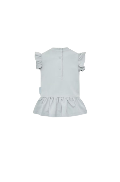 Abito in cotone con stampa zebra L1951 8I00002 89AUM 810 MONCLER 