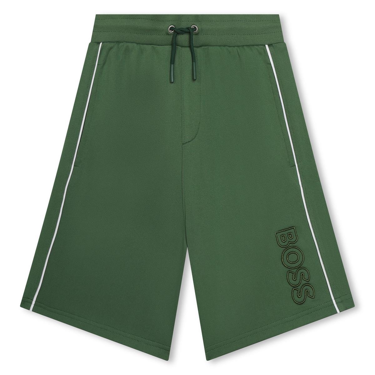 Bermuda bambino Boss con coulisse e logo ricamato